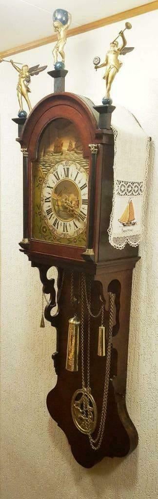 grande horloge arrière frisonne avec mécanisme de navire, Antiquités & Art, Antiquités | Horloges, Enlèvement