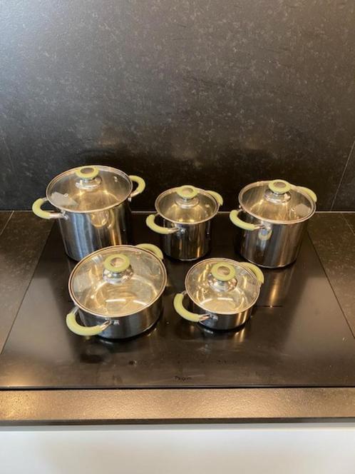 Bo-Camp meerdelig pannenset, Huis en Inrichting, Keuken | Potten en Pannen, Zo goed als nieuw, Pannenset, Overige materialen, Keramische plaat
