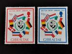 Gibraltar 1973 - toegang UK tot de EU - vlaggen **, Ophalen of Verzenden, Overige landen, Postfris