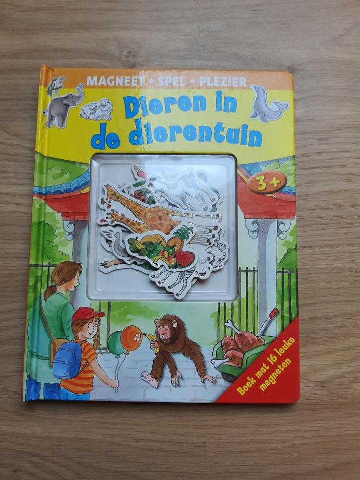 Magneetspeelboek - Dieren in de dierentuin, Boeken, Kinderboeken | Kleuters, Zo goed als nieuw, Fictie algemeen, 4 jaar, Jongen of Meisje