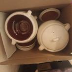 4 terracotta potjes met deksel, Tuin en Terras, Ophalen