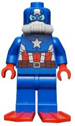 Lego figuur Scuba Captain America sh0214 super heroes, Ophalen of Verzenden, Nieuw, Losse stenen, Lego