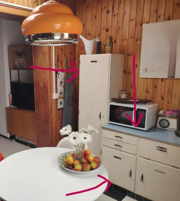 Retro vintage kasten wit keuken berging beschikbaar voor biedingen
