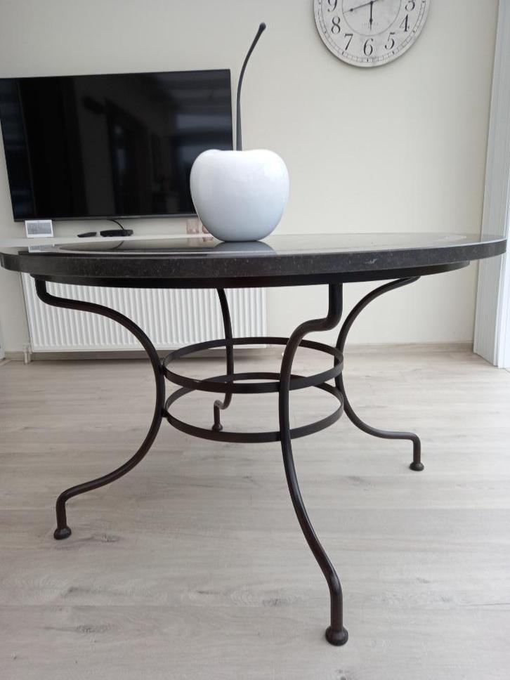 Tafel met marmeren blad, Huis en Inrichting, Tafels | Eettafels, Zo goed als nieuw, 100 tot 150 cm, 100 tot 150 cm, Vier personen