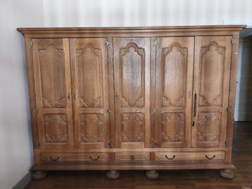 Armoire en chêne, Avec tiroir(s), Métal, Utilisé, 50 à 100 cm