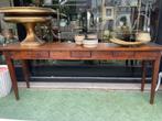 Oude teakhouten sidetable 3 lades 200x40x78 wandtafel, Huis en Inrichting, Woonaccessoires | Overige, Gebruikt, Ophalen