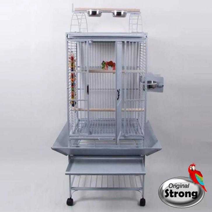 Papegaaienkooi Villa Sara hamerslag parelwit,  10% korting, Dieren en Toebehoren, Vogels | Hokken en Kooien, Zo goed als nieuw