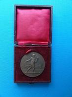 Art Nouveau medaille door J.Lagrange, in originele doos € 15, Verzenden, Brons