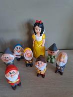Vintage Walt Disney rubber dolls Snow White and the 7 Dwarfs, Comme neuf, Enlèvement