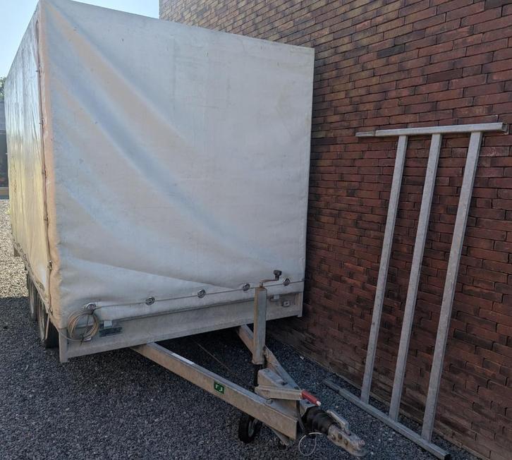 Anssems PSX-3000 dubbelas aanhangwagen met huif, Auto diversen, Aanhangers en Bagagewagens, Gebruikt, Ophalen
