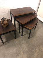 4 vintage midcentury bijzettafel mimiset stijl Pastoe, Huis en Inrichting, Ophalen, Gebruikt