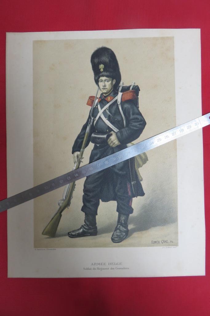 Gravure: Grenadier, Verzamelen, Militaria | Algemeen, Landmacht, Foto of Poster, Ophalen of Verzenden