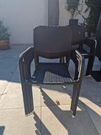 Tuinstoelen zwart 23st, Ophalen, Gebruikt, Kunststof, Stapelbaar