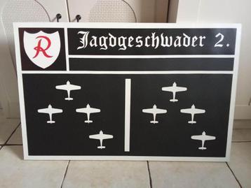 Duits LUFTWAFFE WW2-panel: 2. jachteskader  beschikbaar voor biedingen