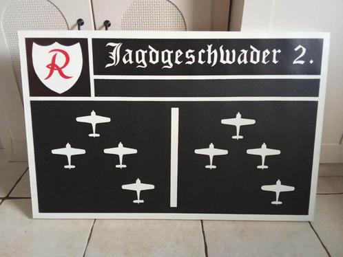 Duits LUFTWAFFE WW2-panel: 2. jachteskader, Verzamelen, Militaria | Tweede Wereldoorlog, Ophalen of Verzenden