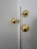 Vintage Gouden Vloerlamp - jaren 70, Ophalen, Zo goed als nieuw, Metaal