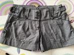 Mango short kleine ruitjes @vichy zwart-grijs maat 40 retro, Kleding | Dames, Broeken en Pantalons, Zwart