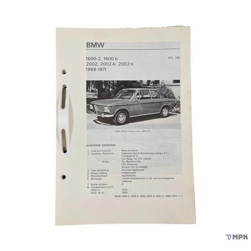 Kluwer | BMW 1600-2 / 2002 | 1966-1971 | NL, Auto diversen, Handleidingen en Instructieboekjes, Ophalen of Verzenden