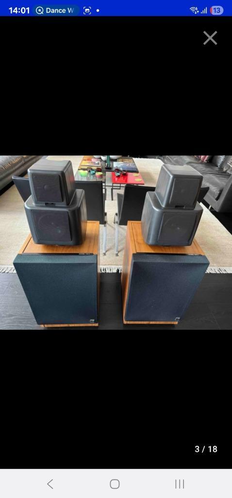 Kef 105.4 Reference Matching Pair, Audio, Tv en Foto, Luidsprekerboxen, Gebruikt, Front, Rear of Stereo speakers, 120 watt of meer