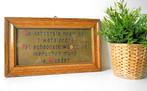 Oude spreukenkader "De schoonste naam ... is Moeder", Antiek en Kunst, Verzenden