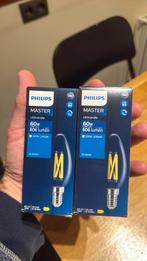 2x Philips MASTER LED E14 Kaars Filament Helder 5.9W 806lm, Ophalen, Nieuw, 60 watt of meer, E14 (klein)