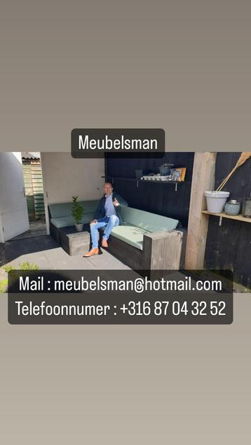 Steigerhouten hoekbank tuinbank loungebank tuinset loungeset beschikbaar voor biedingen