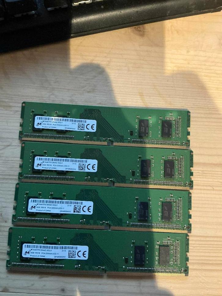 16 GB RAM DDR4 (4x4 GB) Micron – 3200 MHz hunix top 1, Informatique & Logiciels, Mémoire RAM, Reconditionné, Desktop, 16 GB, DDR4