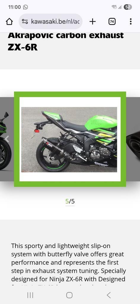 Akrapovic carbon Uitlaat ZX-6R, Motoren, Onderdelen | Kawasaki, Ophalen