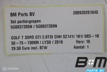 Set portiergrepen VW Golf 7 5G0837205N beschikbaar voor biedingen