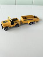 Vintage Matchbox Jeep & Trailer AFHALING LEES BESCHRIJVING, Hobby en Vrije tijd, Modelauto's | 1:50, Ophalen, Gebruikt, Auto, Lesney