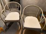 2 chaises en osier IKEA, Maison & Meubles, Chaises, Utilisé, Enlèvement ou Envoi, Deux, Gris