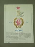 limited 500 kunstblad fijn goud 23 karaat Koningin Astrid, Verzenden, Zo goed als nieuw, Kaart, Foto of Prent