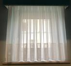 Vitrage witte voile kort - point claire omgestikte onderrand, Huis en Inrichting, Wit, Zo goed als nieuw, Minder dan 100 cm, Glasgordijn lichtdoorlatend