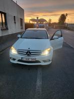 Mercedes C200, Auto's, Automaat, Zwart, Leder en Stof, Wit
