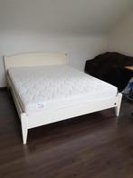 Wit gelakt houten bed Zenia House 160 x 200, 160 cm, Comme neuf, Deux personnes, Bois