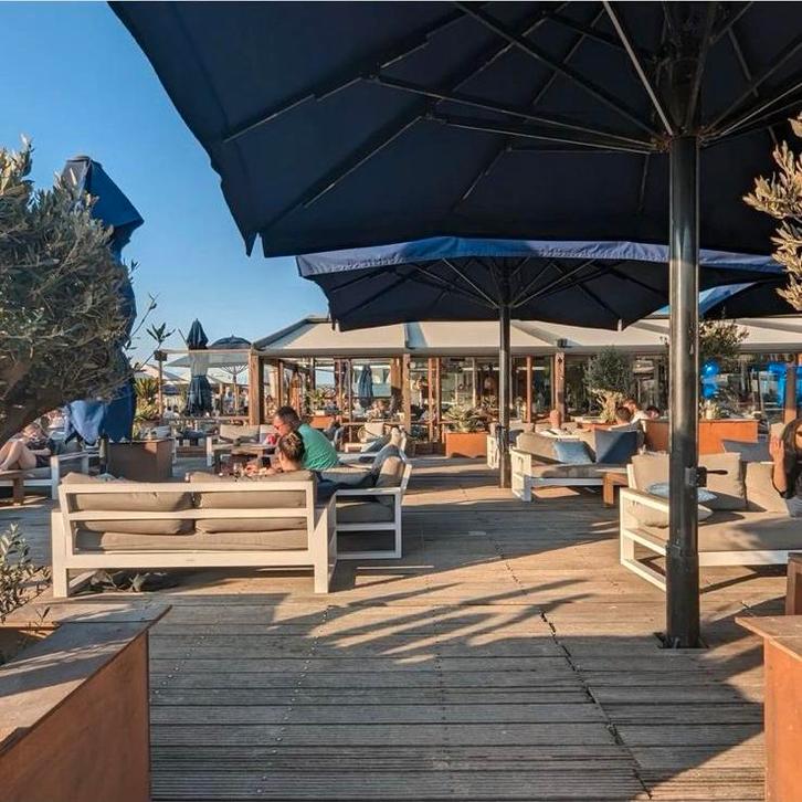 Professionele Horeca Parasolset – Eden Garden “Big Friend”, Tuin en Terras, Tuinstoelen, Gebruikt, Rvs, Ophalen