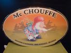 Br.d' Achouffe : Mc Chouffe ovaal metaalbord, Enlèvement ou Envoi, Utilisé, Panneau, Plaque ou Plaquette publicitaire, Duvel