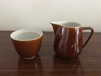 Villeroy & boch set melkkannetje suikerpot bruin, Antiek en Kunst, Ophalen of Verzenden