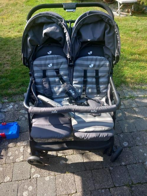 dubbele buggy, Kinderen en Baby's, Buggy's, Zo goed als nieuw, Overige merken, Duomodel, Regenhoes, Verstelbare rugleuning, Zonnekap