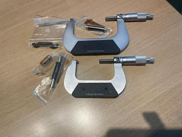 2 micrometers in houten kistje - nieuw nooit gebruikt beschikbaar voor biedingen