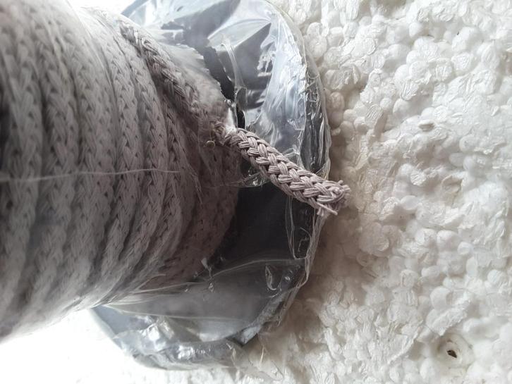 5mm dik gevlochten koord middengrijs GC0525G, Hobby en Vrije tijd, Naaien en Fournituren, Nieuw, Ophalen of Verzenden