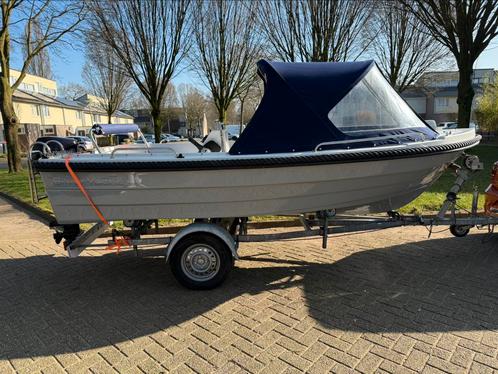 Silver yacht 445, Watersport en Boten, Sloepen, Zo goed als nieuw, Tot 10 pk, 3 tot 6 meter, Buitenboordmotor, Benzine, Polyester