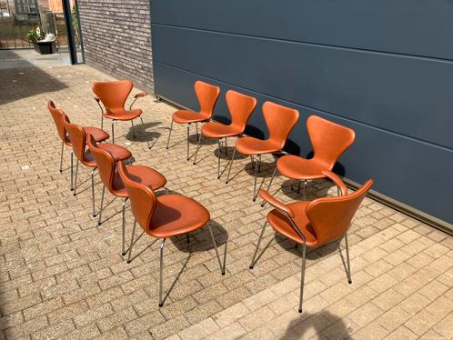 Fritz Hansen series 7 Vlinderstoelen in Cognac leder NIEUW!!, Huis en Inrichting, Stoelen, Ophalen of Verzenden