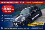 BMW Mini Cooper 5-deurs 15inj-motor uit 2018, Auto's, Voorwielaandrijving, Stof, Zwart, Zwart