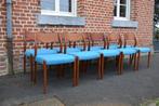 10 stoelen van Niels Otto Mollers, Huis en Inrichting, Ophalen, Hout, Gebruikt, Blauw
