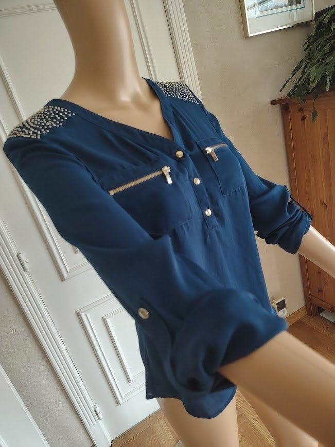 Blouse bloes van morgan, Kleding | Dames, Blouses en Tunieken, Maat 36 (S), Blauw, Verzenden