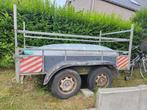 Dubbelassige aanhangwagen., Auto diversen, Aanhangers en Bagagewagens, Ophalen, Gebruikt