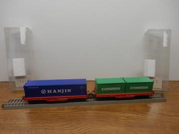 Marklin 29452  2 wagens met containers DB  VVP beschikbaar voor biedingen