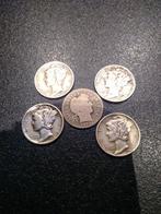 5 zilveren 10 cent (dime) Amerika, Postzegels en Munten, Munten | Amerika, Ophalen of Verzenden