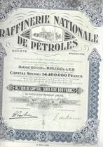 Raffinerie Nationale de Pétrole - 1928, 1920 à 1950, Action, Enlèvement ou Envoi